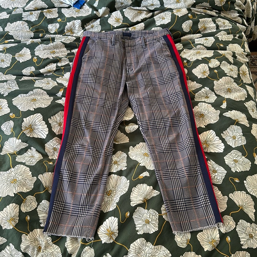 MOTHER plaid shaker prep fray